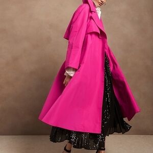 Banana Republic Fuchsia Trench Opera Coat